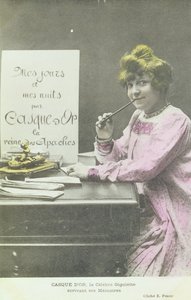 有名なジゴレット、カスクドールの肖像、彼女の回顧録「私の日と夜」を書いている 作： Eugene Pirou
